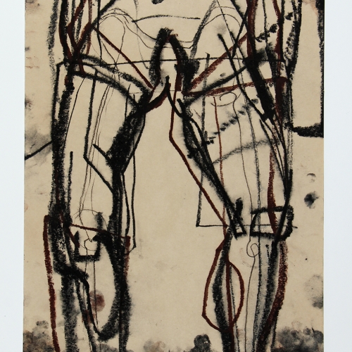 First Step, 2025,  Conté, 32,5 x 25 cm