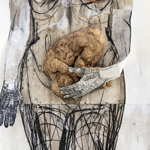 hardlaboursacristieakerk2025houtskoolaquarelsculptuurvanpapiermach29350x995x22cmkopiren